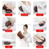 Massaging nek kussenweren verwarming nek massagemassagekussen shiatsu cervicale kussen massager warmte elektrische rug lumbale kussen rollen hoofdsteun voor auto's reizen 240323