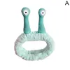 Accessoires pour cheveux, bandeau élastique en peluche d'escargot de dessin animé, lavage du visage, maquillage, large bord, doux et chaud, en molleton de corail