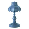 Table Lamps European Lotus Bedside Lamp Decor Mini LED Night Light For Mall Room Bar Home Small Reading - Gray Blue