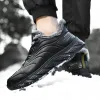 Scarpe da ginnastica maschile per le scarpe da neve in pelle impermeabile invernale comode scarpe sportive leggere da uomo