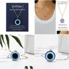 Pendant Necklaces 1Pc Blue Glass Evil Eye Pendants Necklace For Women Men Turkey Lucky Choker Jewelry Accessories Drop Delivery Dhbgh