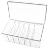 Eyel Extensi Opbergdoos met Deksel Desktop gestreept Deksel Make-Up Gereedschaphouder voor Accory Cosmetica Gereedschap Organizer Acryl 02GS #