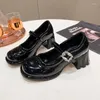 Robe chaussures imperméable table Mary Jane talons hauts bouche peu profonde un mot boucle sangle unique chaussure femmes