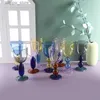 Wijnglazen Gebrandschilderde beker Kleur bijpassende mix en match Wijnglazen Bordeaux Cup Home Licht Luxe Retro Ovaal Champagneglas Snoep L240323