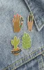 Spille per piante in vaso di cartoni animati europei Spille in lega di smalto Cactus Perni di foglie di aloe per unisex Abbigliamento per bambini Accessori per badge da cowboy Wh9645776