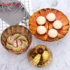 Boormachine 1pc Roestvrij staal Goud Stoombak Multifunctioneel Verwisselbaar Fruitbakje Intrekbaar Opvouwbaar Magisch Stoombakje Stoomrek