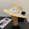 Chapeau de paille pour femmes, chapeau de styliste avec lettres, Protection solaire d'été, casquette seau pour dames, voyage, vacances, chapeau d'herbe, plage, bord de mer