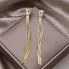 Dangle Earrings South Korea's Ly Designed Fashion Jewelry 14K Gold Plated Leopard Long Tassel Luxury Women's Party Accessories