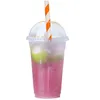 Disposable Cups Straws 25Pcs Stripes Biodegradable Decorative Drinking Eco-Friendly For Outdoor Juice