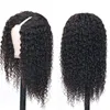 Spetsspår lockigt hår u-del peruk mänsklig glulös ingen lim lämnade super naturlig tunn del kinky för kvinnor droppleveransprodukter dhd7i 955 peruker