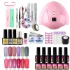 Robes Manucure Set 36W UV LED Sécheur de lampe avec 12pcs Kit de vernis à gel à ongles Faire tremper le vernis à ongles en gel ensemble pour nail art outils