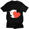 T-shirt da donna L'esclusiva maglietta con risvolto in tre pezzi Dudu è Bubus mentre prende in giro la maglietta grafica di Bubus Top a maniche corte da donna Kawaii Panda Bear 240322