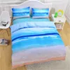 Conjuntos de cama Home Duvet Cover Set Impresso Oceano Azul 2/3 Pcs Fronhas com King Size Drop Ship