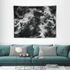 Tapisserier Svartvitt hav Sea Waves Tapestry House Decoration Wall Deco Anime Decor