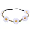 Bloem babyhoofdbanden, Daisy elastische babymeisje hoofdbanden Floral Crown haarbanden zachte hippie pasgeboren haarwarps voor baby Todder 22289