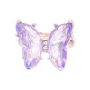 Band Rings Butterfly Ring Purple Fashion Temperament Sweet Romantic Female Jewelry Girl Gift Drop Delivery Dhwvp