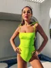 Groothandelsprijs Luxe effen kleur badpak voor dames Kant-up driehoekig badpak Eendelige bikini Sexy gerecycleerde badmode