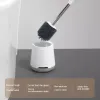 Supports Xiaomi Mijia brosse de toilette à long manche à poils souples brosse de nettoyage de toilette en Silicone pas de supports de brosse de toilette morte ensemble d'outils propres