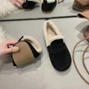 Casual schoenen Dames Comfortabel voor werk Flats Ondiepe mond Lamswol Dikke bodem Bont Katoen Lieveheersbeestjes Extra groot formaat