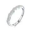 Cluster Ringe CYJ Europäische CZ Einfache Welle S925 Sterling Silber Ring Für Frauen Geburtstag Party Hochzeit Exquisite Schmuck