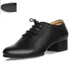 Scarpe da ballo per uomo adulto latino laccato in pelle con suola morbida scarpa sociale quadrata da uomo sneakers ventilazione da sala