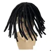 Mens Childrens Wigs 8Inches Indian Virgin Human Hair Replacement Black Color Dreadlocks Toupee 8X10 Fl Skin Unit For Men Drop Delivery Otfs2