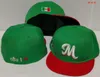 Baseball pour hommes Mexicos Taille ajustée LA Snapback Chapeaux Série mondiale Blanc Hip Hop SOX Sport Caps Chapeau Gris Coeur Série "" Love Hustle Flowers Femmes A11