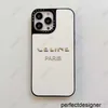 Diseñador Diseñador Funda para teléfono Moda Raya negra Silicona Lujo Letras plateadas brillantes Fundas Iphone 14 Pro Max Plus 13 12 11 A prueba de golpes CYG2310801QU26