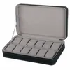 Watch Boxes & Cases Box 6 10 12slots PU Leather Jewelry Case Elegant Wrist Present Gift Display Storage Organizer Holder Gray270w