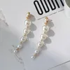 Orecchini pendenti Eleganti pendenti con ciondoli a forma di nappa lunga con perle Orecchini da sposa con orecchini geometrici Accessori per orecchie per donne e ragazze