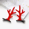 Hair Accessories Fresh And Sweet Christmas Clips Easy To Wear Elk Ear Hairpin Festive Elements Hats Acrylic