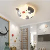Plafondverlichting Schattige kinderkamerlampen LED-kalflamp Moderne warme babykamer Kleine meisjesjongen Slaapkamerdecoratie
