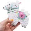 Collane Chenkai 5PCS Silicone Alpaca Massaggiagengive Bambino Animale Sveglio Massaggiagengive Per FAI DA TE Bambino Infermieristica Da Masticare Massaggiagengive Catena Del Pendente Della Collana giocattolo