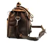 Vintage Crazy horse en cuir véritable hommes sacs de voyage sac à bagages Duffle grand week-end nuit 240322