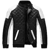 Mens Leather Faux Mens Jackets Casual Högkvalitativ klassisk motorcykelcykeljacka Män plus tjocka rockar Spring/ Autumn Chaqueta Hombremen