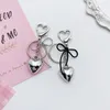 Keychains Heart Keychain Elegant Bowknot Key Prydnad Multifuntional Bag Decoration