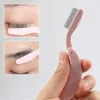 pro Folding Stainl Steel Teeth Eyel Comb Eyebrow Brush Handle Foldable Portable Shaper Beauty Tool for Woman g21M#