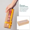 Nehmen Sie Container Makkaronboxen 10pcs Kraftpapier Bäckerei mit klarem Displayfenster Geschenk für Donut -Kuchen Schokolade Kekse Cookie