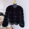 Haining Fur Automne et Hiver Nouveau Chaud Loisirs Épissage Femmes Imitation Renard Manteau Porter