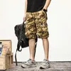 Men's Shorts Camouflage cargo shorts mens summer cotton tactical shorts with pockets outdoor hiking military shorts military green 24323