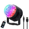 Luz LED de discoteca para escenario, bola giratoria para DJ, estroboscópica, Control remoto de sonido, coche de baile mágico, RGB, regalo de Navidad, lámpara de espectáculo de láser para fiesta y Club