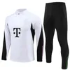 23/24 Best New Bayern Men +Kids Outdoor Football Apparel Half Pull Sportswear Lmaillot Chandal Futbol