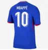 24 25 25 S-4xl Wersja gracza Mbappe Griezmann Soccer koszulka Euro Puchar francuskie Kante Pogba Zidane Giroud Benzema Matuidi Kimpembe Maillot de Football Shirt Men Kids Kit Kit Kid