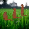 Garden Decorations Metal Rusted Animals Stakes Art Crafts Statues Backyard Lawn Yard Sidewalks Outdoor