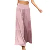 Women's Pants Relaxed Fit Long High Waisted Wide Leg Trousers Spring Summer Business Work For Women Elastic Waist Solid