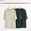 300g Pure Cotton Raglan Short Sleeved T-shirt for Mens Summer Youth Loose Fitting Half Top Thfl