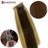 Extensões de cabelo de trama de borboleta, cabelo humano real, invisível, plano, furo reto, aba dupla, trama, 80cm/100g