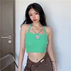 Camiseta para mujer 2023 Diseñador para mujer T Shirts Verano Mujeres Tops Tees Crop Top Girls Y Off Shoder Tank Casual Sin mangas Color Sólido VE DH3PE