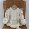 Robes de fille automne printemps soeurs européennes américaines robe à manches longues coton dentelle patchée robe de princesse pour enfants 24323