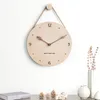 Relógios de parede elegante nórdico de madeira pendurado relógio 12 polegadas design minimalista preciso movimento de quartzo peça de declaração para sua casa